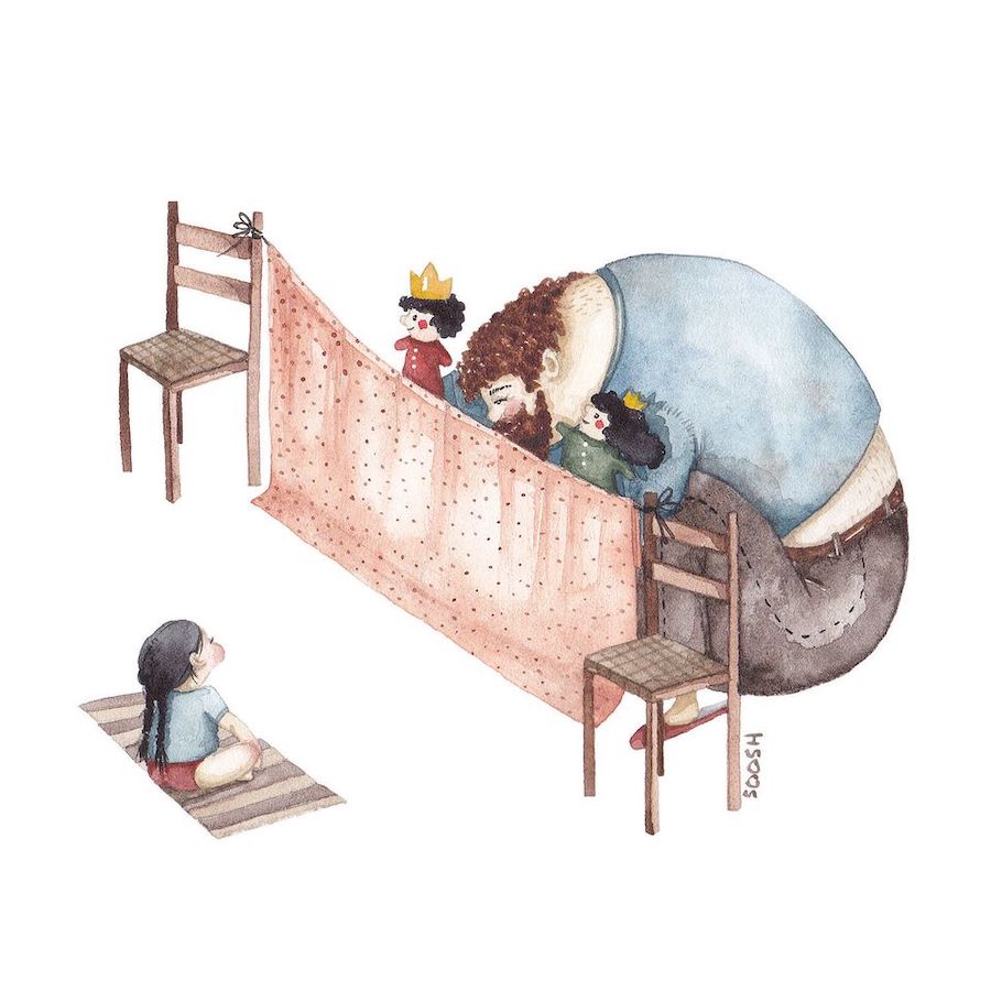 #7 | Heartwarming Father-Daughter Illustrations By Soosh | Her Beauty