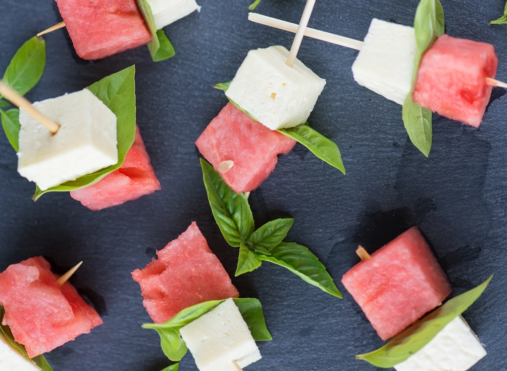 watermelon skewers snack