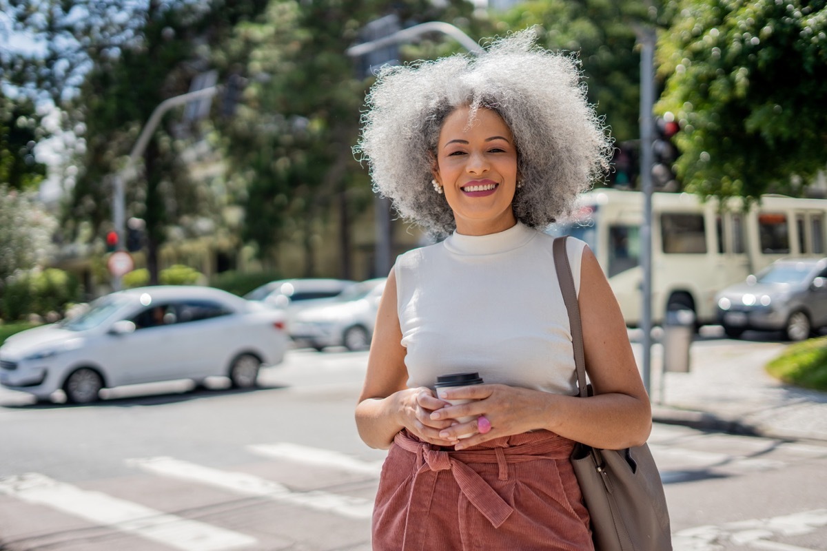 Portrait of mature businesswoman in the city