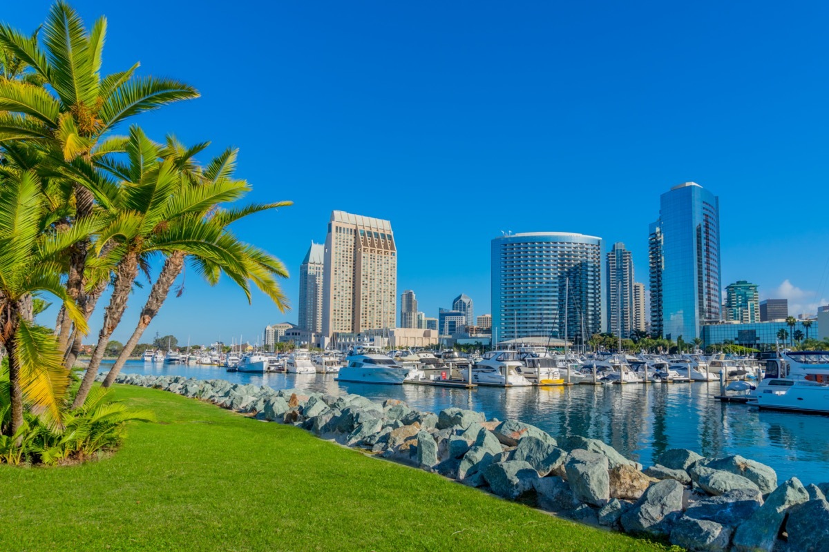 city skyline of San Diego, California