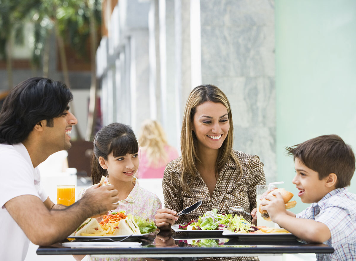 family outdoor dining