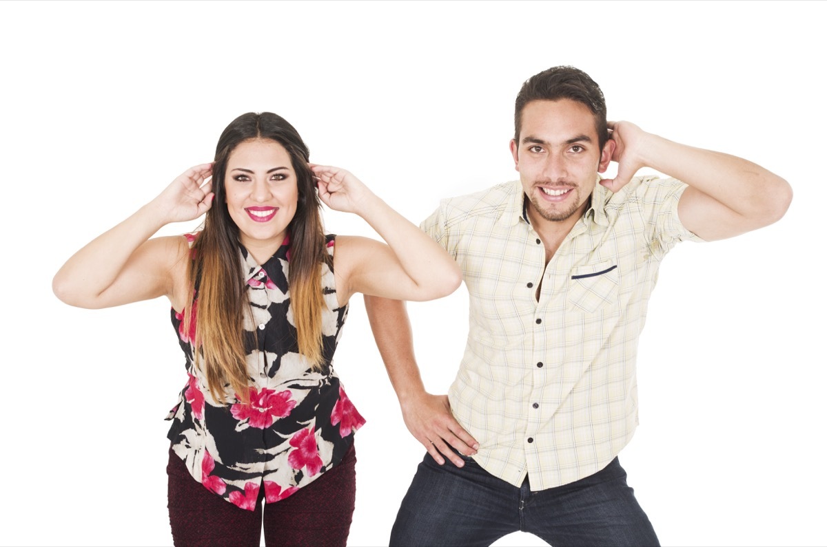 couple doing the macarena dance, 20th century nostalgia