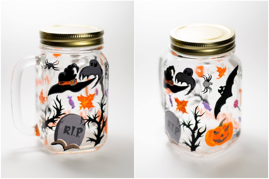 Halloween vibes | Hand-Painted Glass Cups And Teapots That Will Make Your Day | Her Beauty