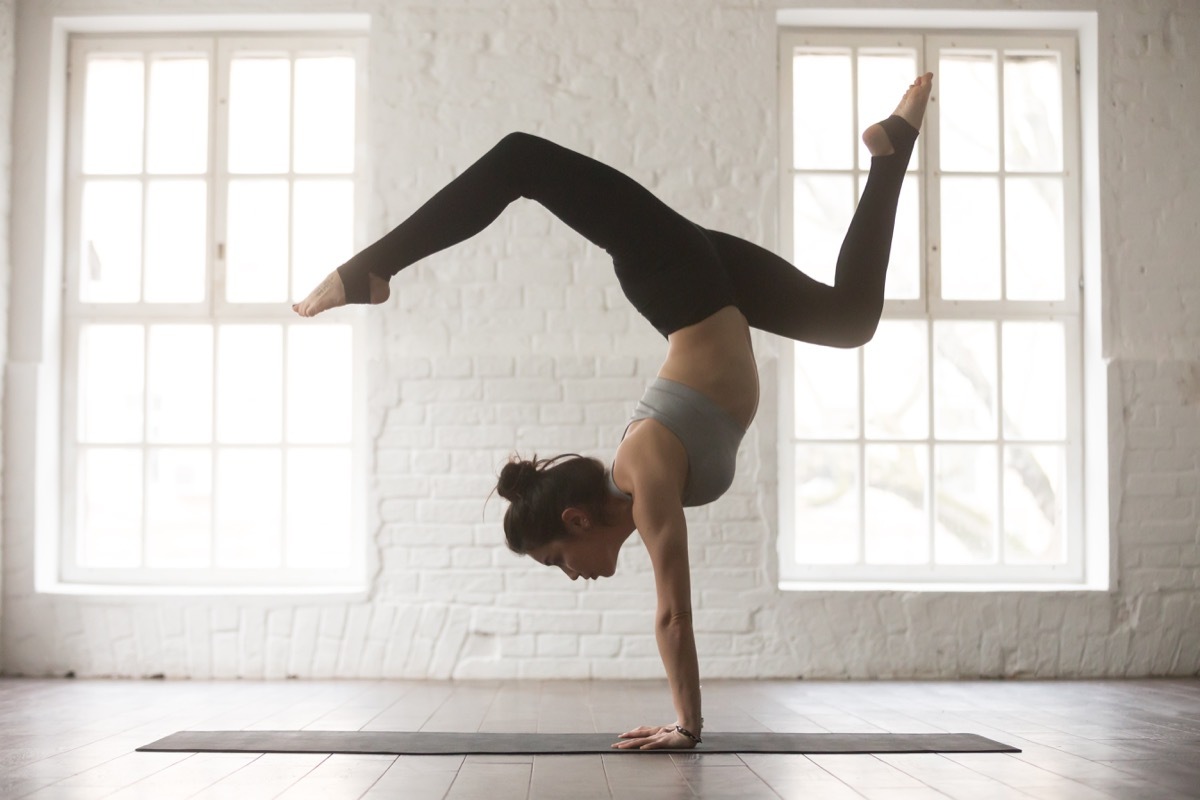 Woman doing a yoga pose