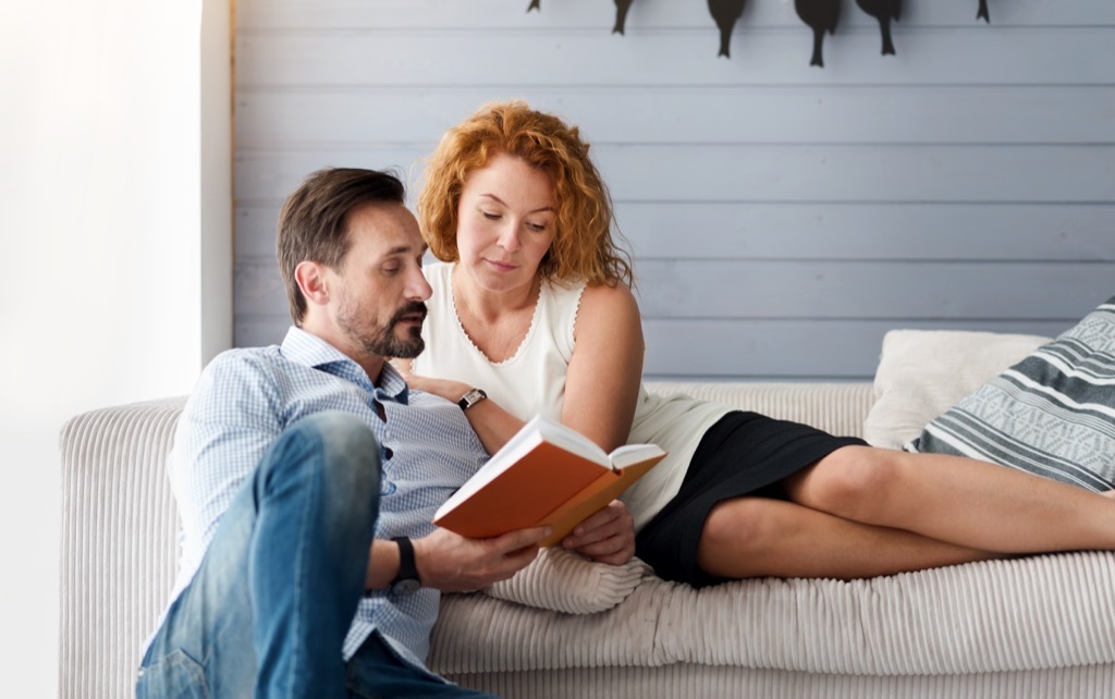 Man Reading Poems to Woman, healthy sex after 40