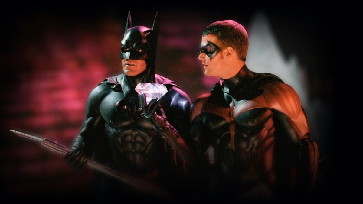 george clooney as batman and chris o'donnell as robin in batman in robin