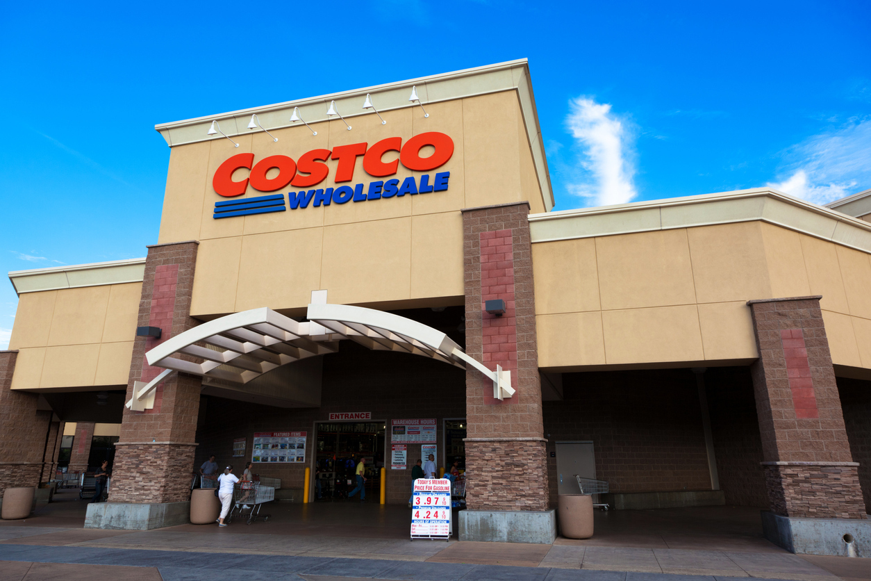 A Costco storefront exterior