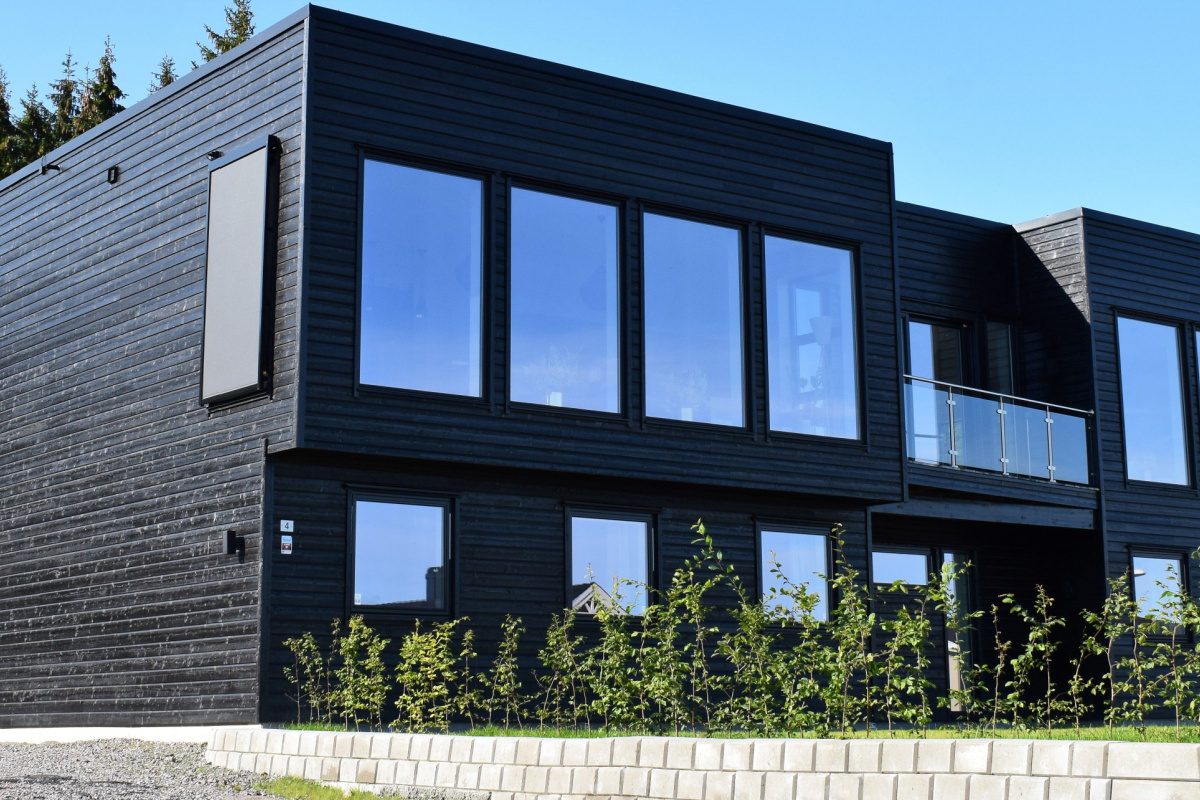 jet black modern house